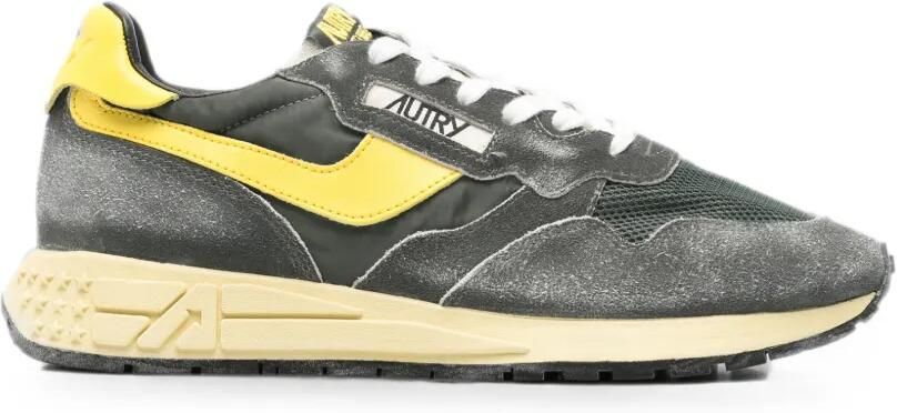 Autry Reelwind suède sneakers met vlakken Grijs