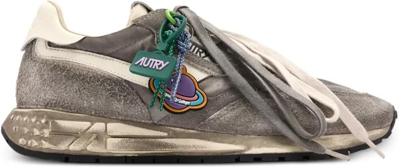 Autry Reelwind Super Vintage sneakers in white and black suede and nylon Grijs