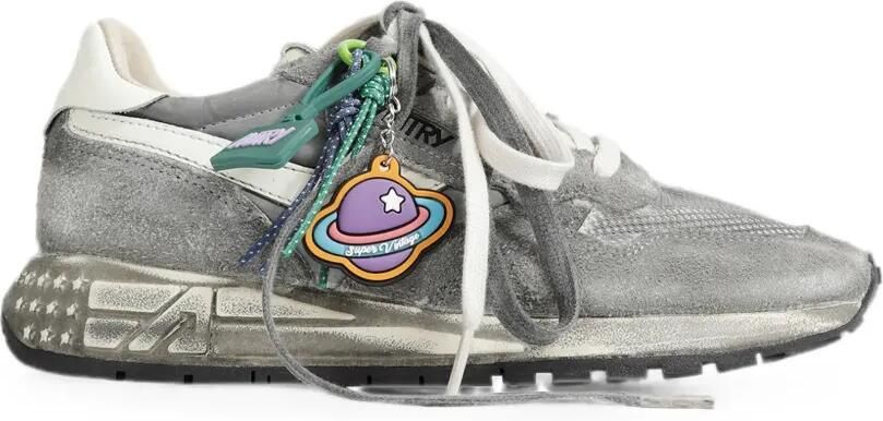 Autry Reelwind Super Vintage sneakers van wit en zwart suède en nylon Grijs
