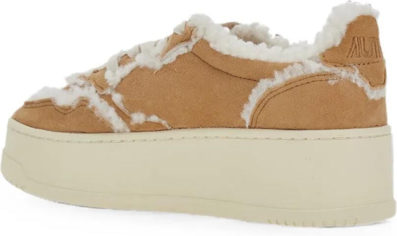 Autry Sneakers met lammy afwerking en plateauzool Bruin - Foto 3
