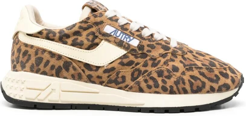 Autry Sneakers met luipaardprint Bruin