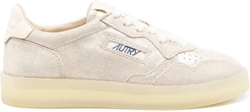 Autry Sneakers met suède vlakken Beige