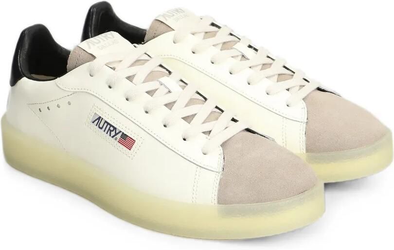 Autry Sneakers met suède vlakken en logo-patch Wit