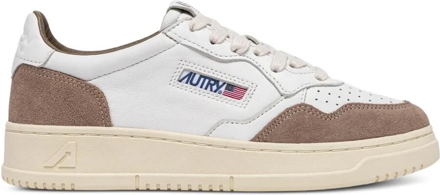Autry Sneakers met suède vlakken Wit