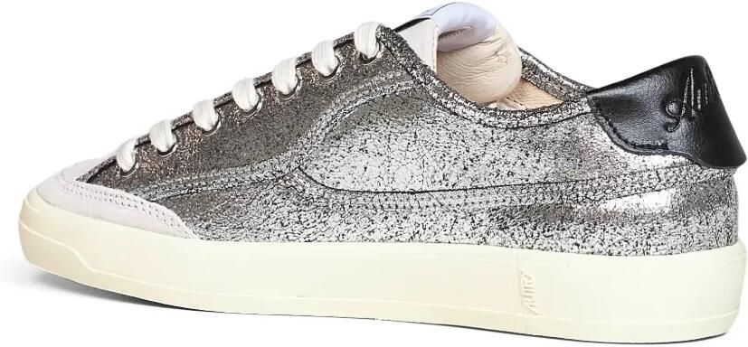 Autry Sneakers van gelamineerd leer met gebarsten effect Zilver - Foto 3