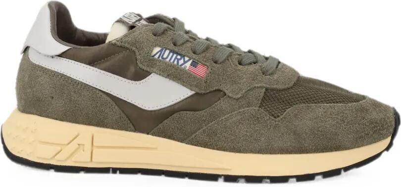 Autry Suède sneakers met vlakken Groen