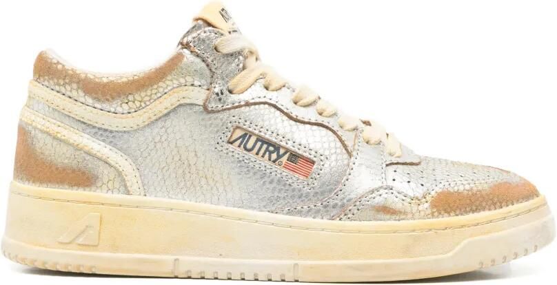 Autry Super Vintage sneakers met slangenleer-effect Grijs