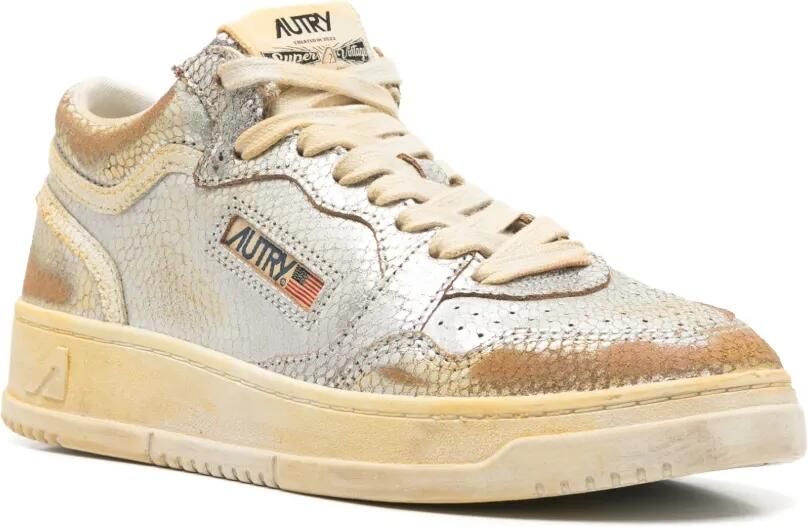 Autry Super Vintage sneakers met slangenleer-effect Grijs - Foto 2