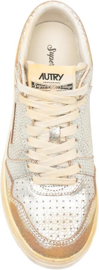 Autry Super Vintage sneakers met slangenleer-effect Grijs - Foto 4