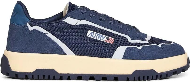 Autry Wildplace geperforeerde suède sneakers Blauw