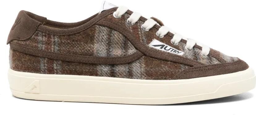 Autry Windscape check-pattern leather-trim sneakers Bruin