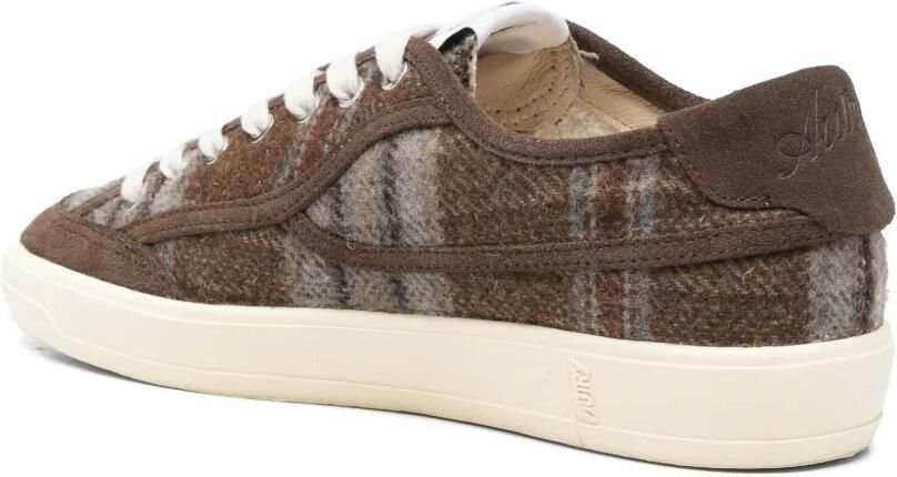 Autry Windscape geruite sneakers met leren afwerking Bruin - Foto 3