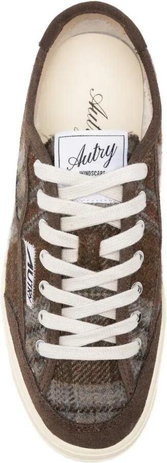Autry Windscape geruite sneakers met leren afwerking Bruin - Foto 4