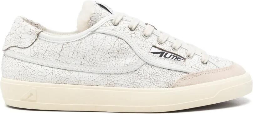 Autry Windscape crackle-effect shearling-lined sneakers Wit