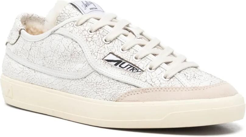 Autry Windscape crackle-effect shearling-lined sneakers Wit - Foto 3