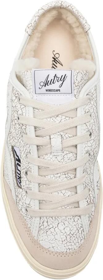 Autry Windscape crackle-effect shearling-lined sneakers Wit - Foto 4