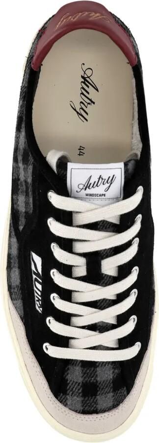 Autry Windscape geruite en suède low-top sneakers Zwart - Foto 4