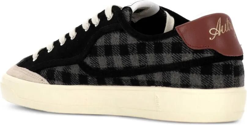 Autry Windscape geruite en suède low-top sneakers Zwart - Foto 3