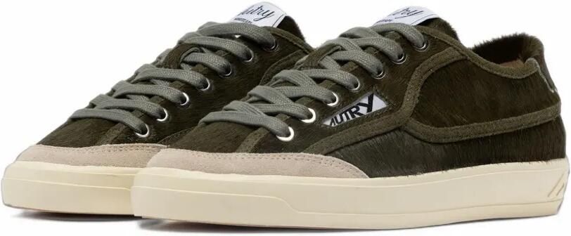 Autry Windscape low sneakers in military pony skin-effect material Groen - Foto 4