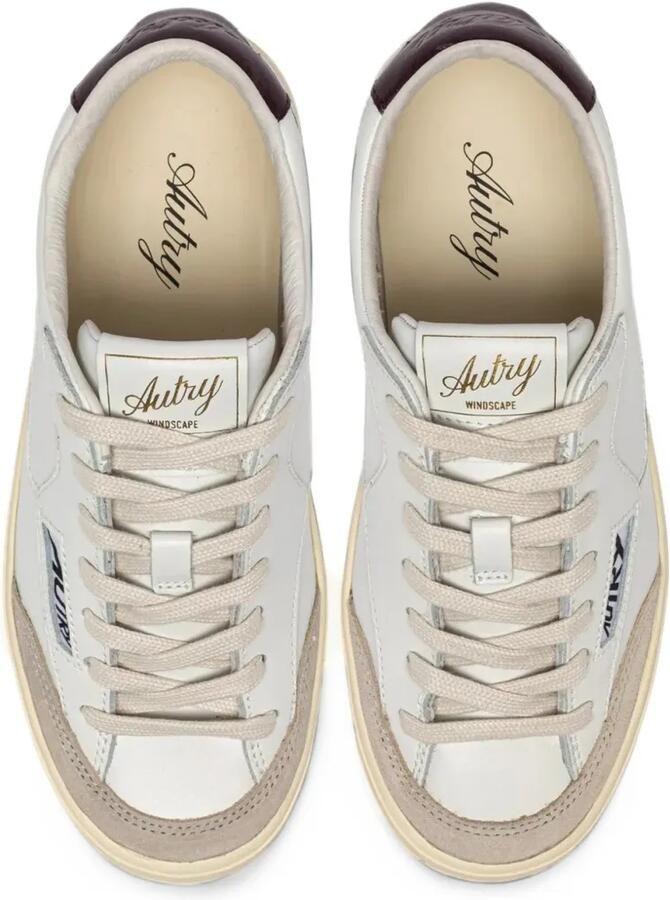 Autry Windscape low sneakers in white and fig leather Wit - Foto 2