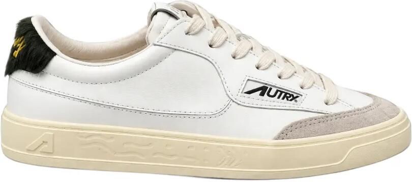 Autry Windscape low sneakers in white and military leather Wit