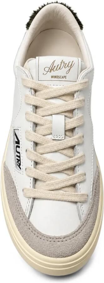 Autry Windscape low sneakers in white and military leather Wit - Foto 3