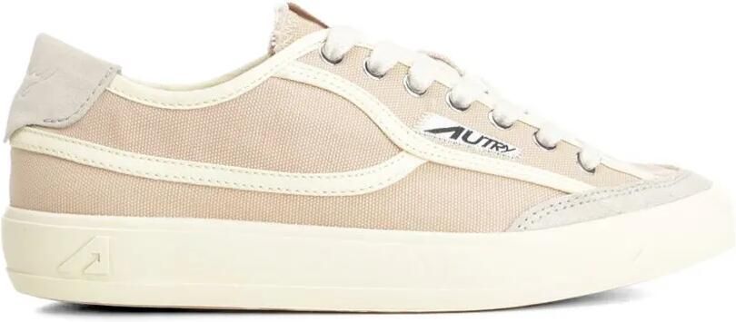 Autry Windscape suède sneakers met vlakken Beige