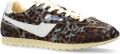 Autry Windspin leren sneakers met luipaardprint Bruin - Bruin