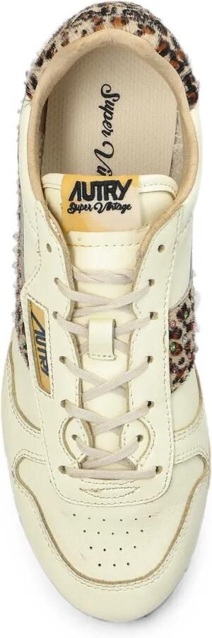 Autry Windspin leren sneakers met vlakken en luipaardprint Beige - Foto 5