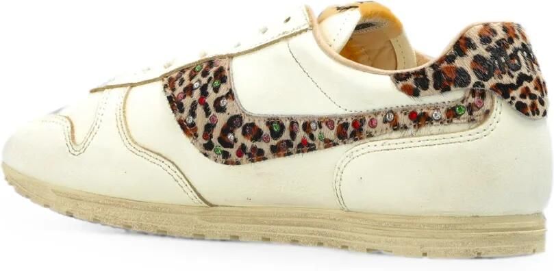 Autry Windspin leren sneakers met vlakken en luipaardprint Beige - Foto 3
