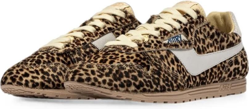 Autry Windspin Low sneakers met luipaard-print Bruin - Foto 4