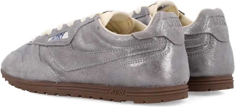 Autry Windspin metallic leren sneakers Zilver - Foto 3