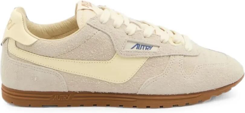 Autry Windspin sneakers met suède vlakken Beige