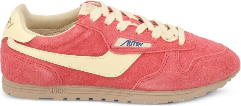 Autry Windspin sneakers met suède vlakken Roze