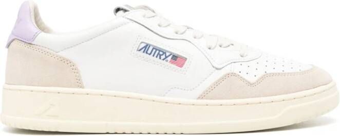 Autry Leren sneakers met logo-applicatie Wit