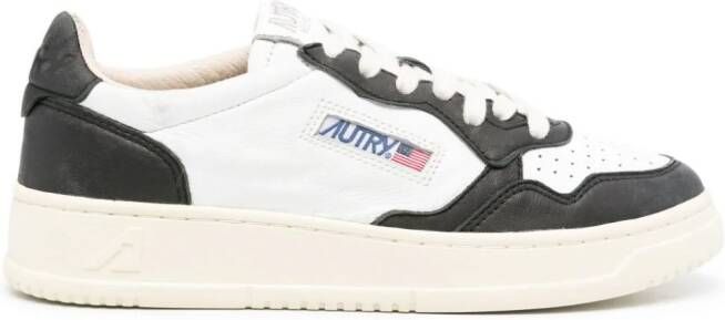 Autry Leren sneakers met logopatch Zwart