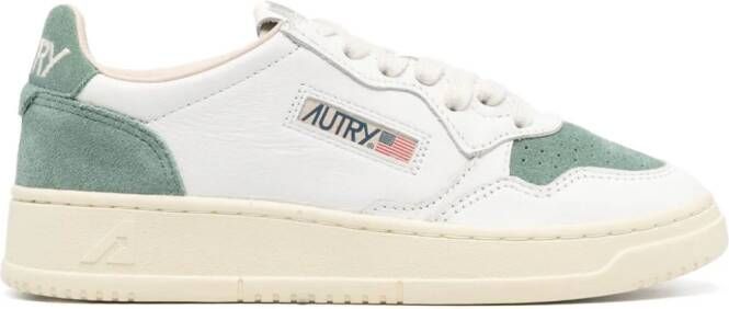 Autry Medalist leren sneakers met vlakken Wit