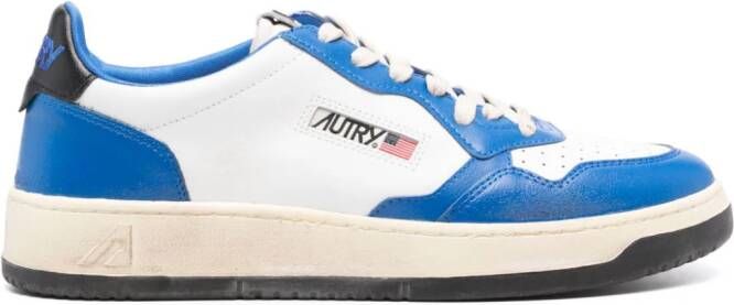 Autry Medalist Low Super Vintage leren sneakers Wit