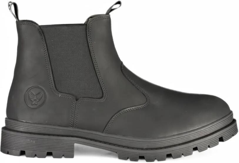 Avirex elasticated-panel ankle boots Zwart