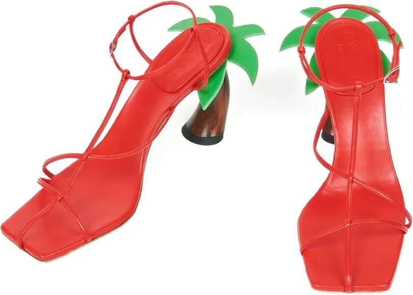 A.W.A.K.E. Mode 90 mm Bianca houten pumps Rood - Foto 3