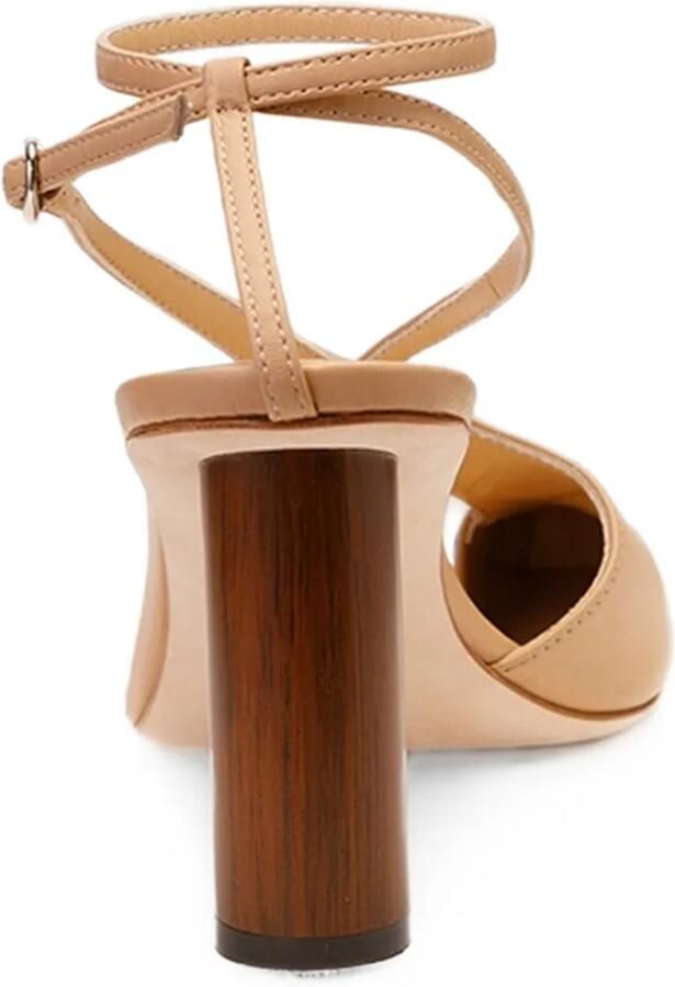 A.W.A.K.E. Mode Christine sandalen met neus Beige - Foto 5