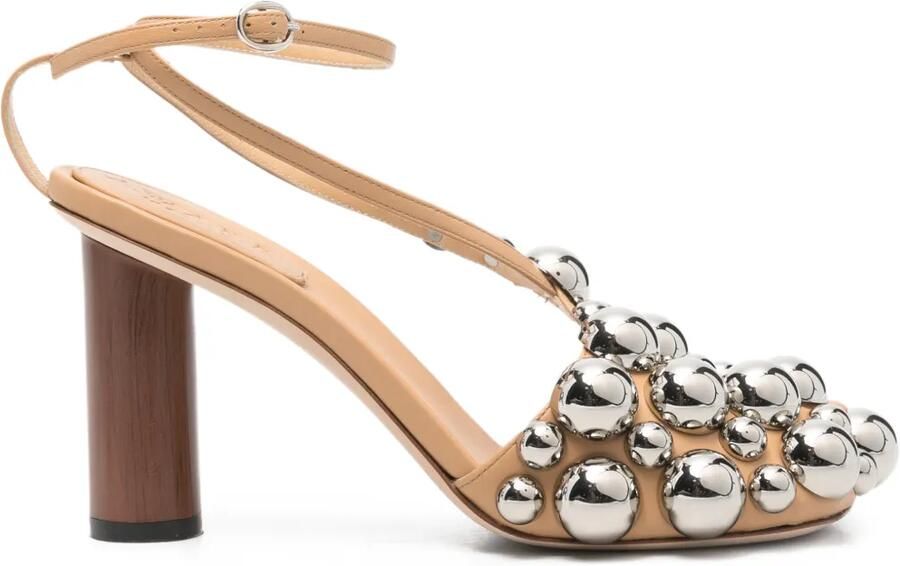 A.W.A.K.E. Mode Christine sandalen verfraaid met studs Beige