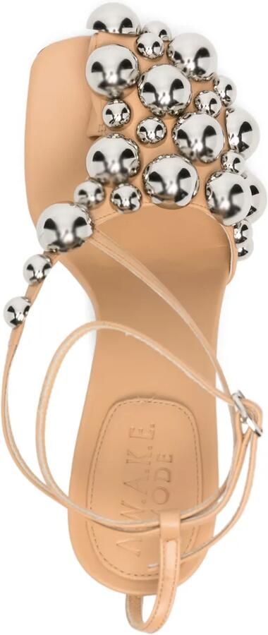 A.W.A.K.E. Mode Christine sandalen verfraaid met studs Beige - Foto 4