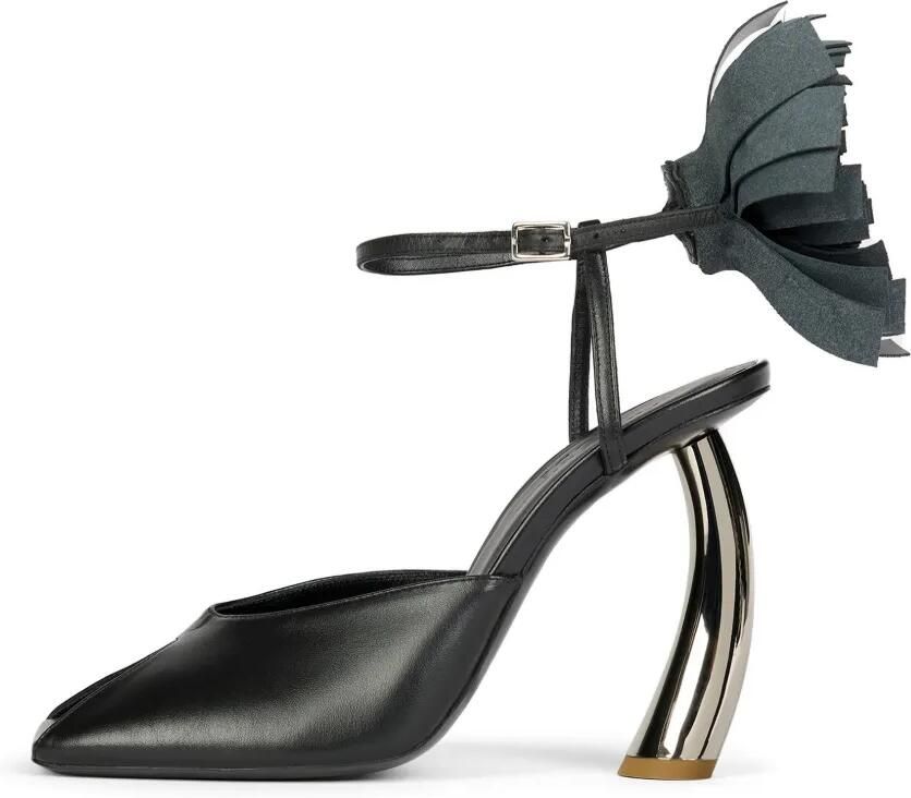 A.W.A.K.E. Mode Justine sandalen met pompon Zwart - Foto 3