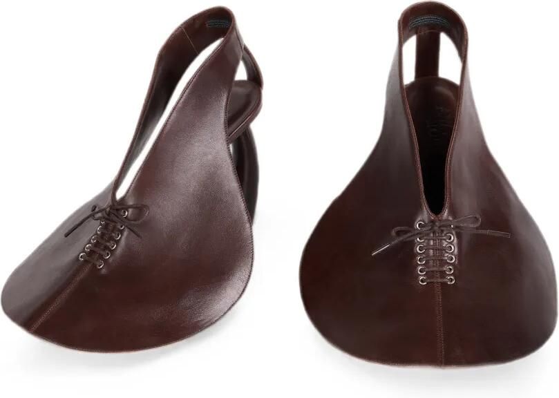 A.W.A.K.E. Mode Lauren pumps met veters Bruin - Foto 4