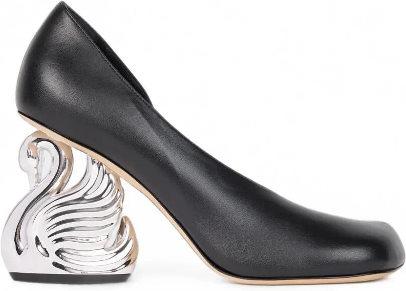 A.W.A.K.E. Mode Pumps met zwaanhak Zwart - Foto 5