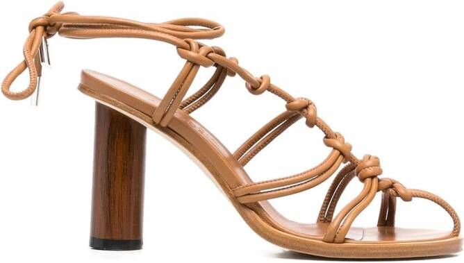 A.W.A.K.E. Mode Rovena leren sandalen Bruin