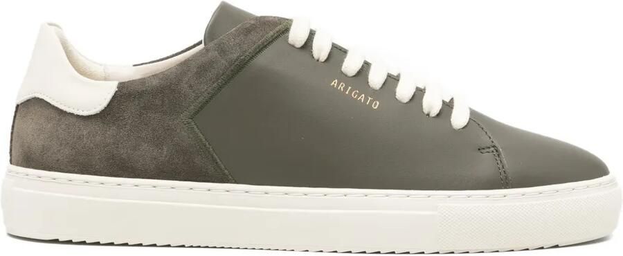 Axel Arigato Clean 90 Split sneakers met suède vlak Groen