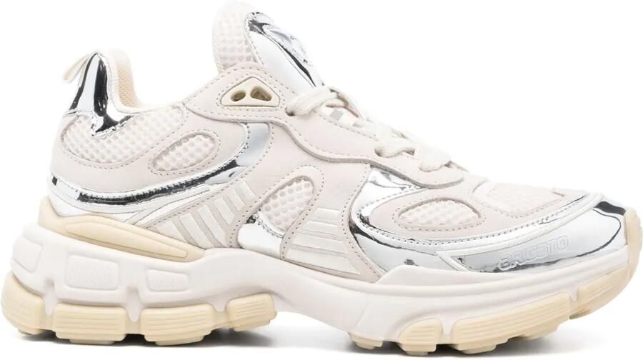Axel Arigato Leren sneakers met metallic vlak Beige