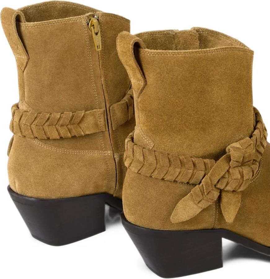Ba&Sh Lowcowby suede cowboy boots Bruin